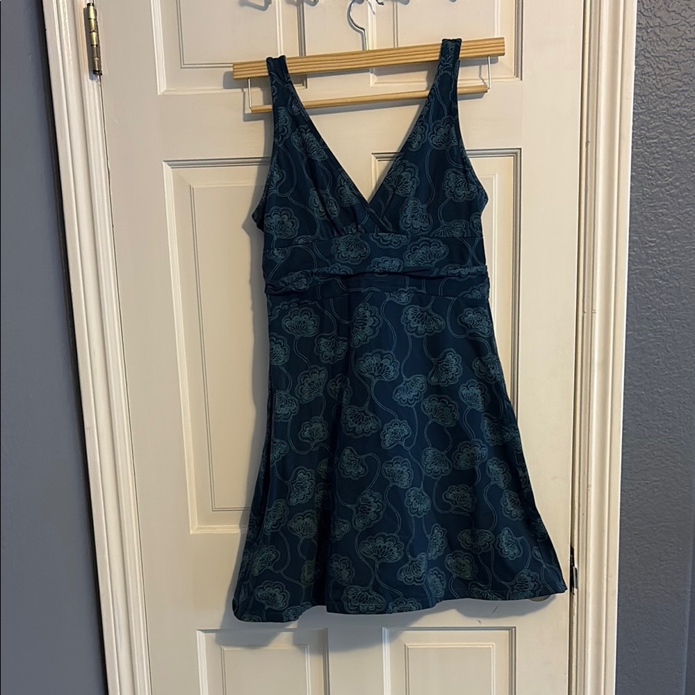 Patagonia Margot Blue Sleeveless V-Neck Mini Sundress